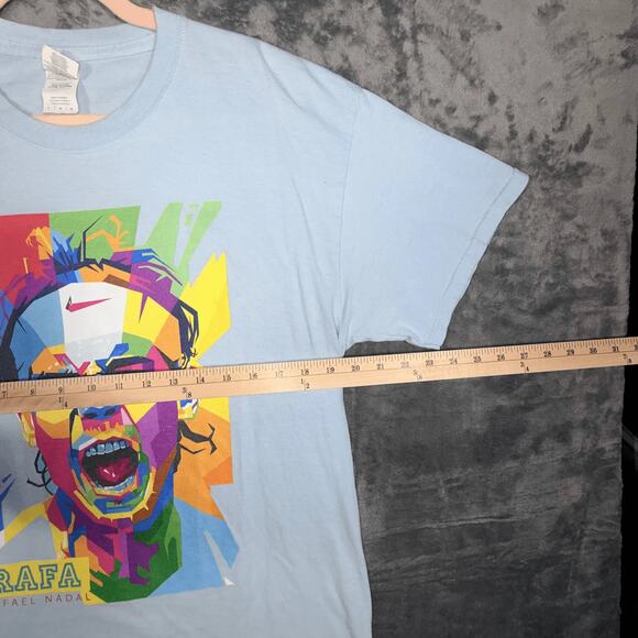 GILDAN Rafael Nadal T-Shirt 100% Cotton Multicolor Large - Picture 5 of 6